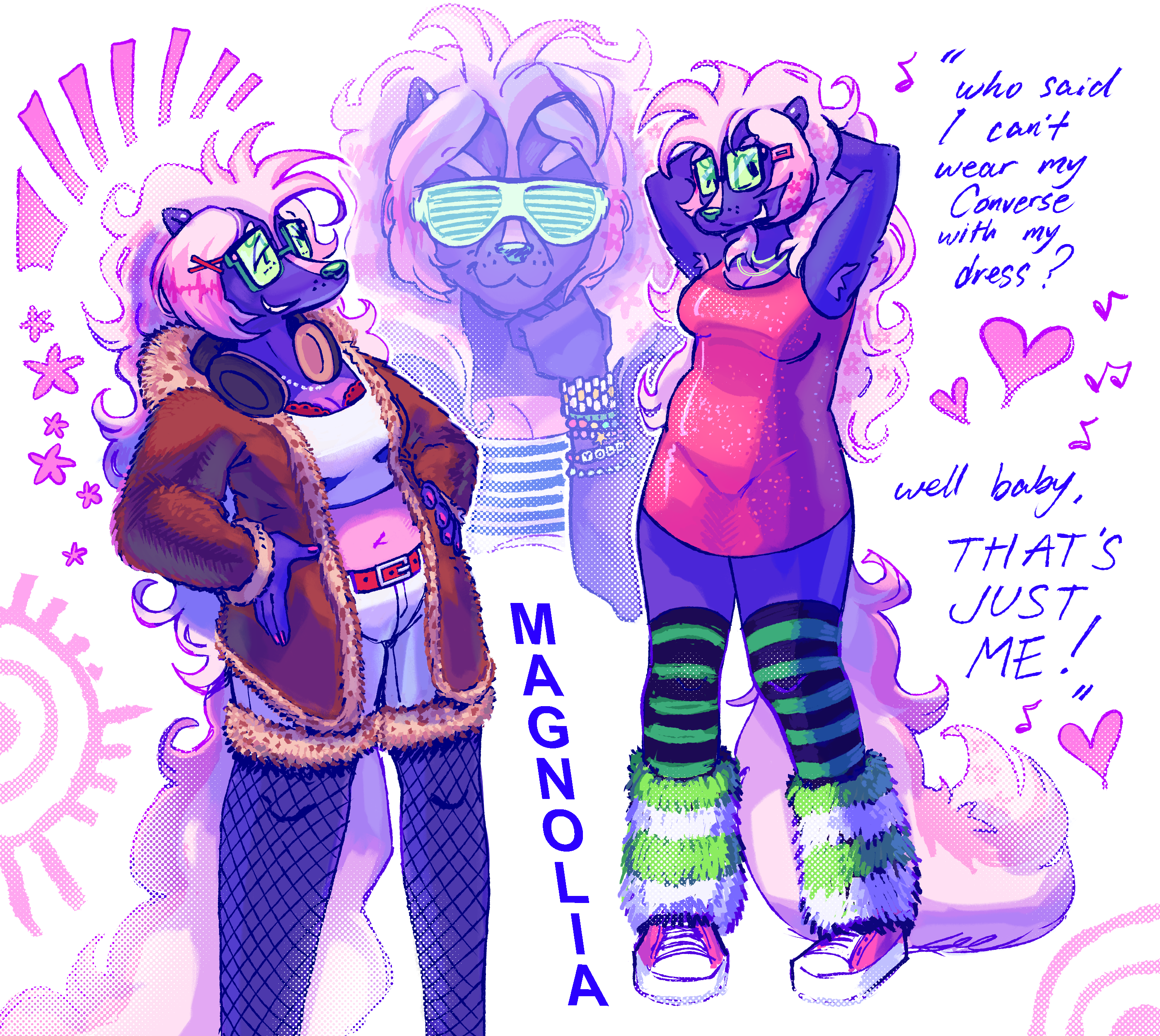 magnolia drawing. i tried to capture her personality more here. i'm not the best at drawing different types of clothes but i'm trying :P
