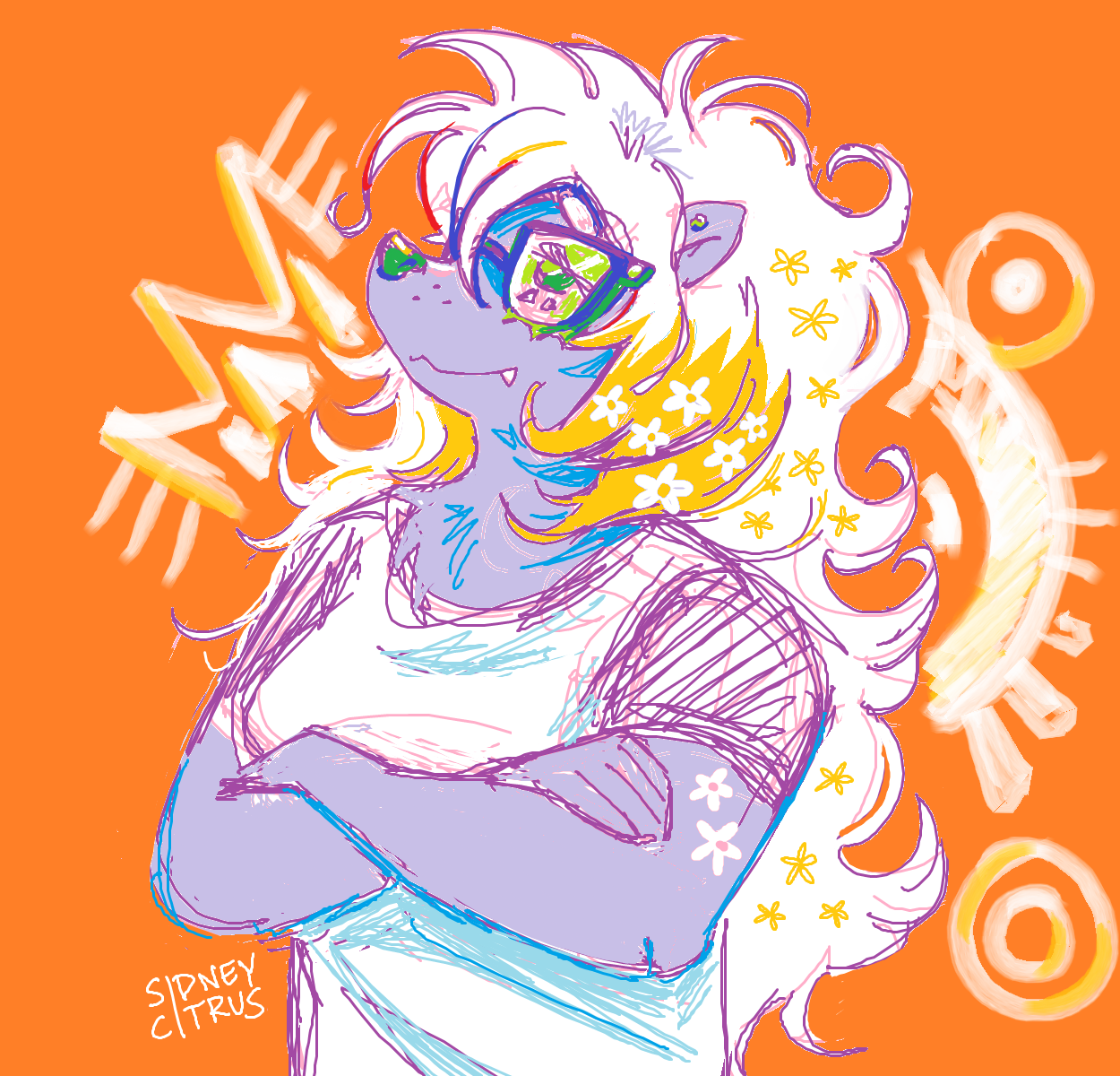 my oc magnolia. i unintentionally made her kinda buff looking but i fw it