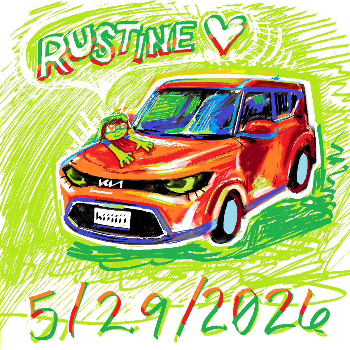 my car, rustina <3 her name is different here because when i first got her, i was torn between naming her rustine or rustina. but i eventually settled on rustina! tina for short!