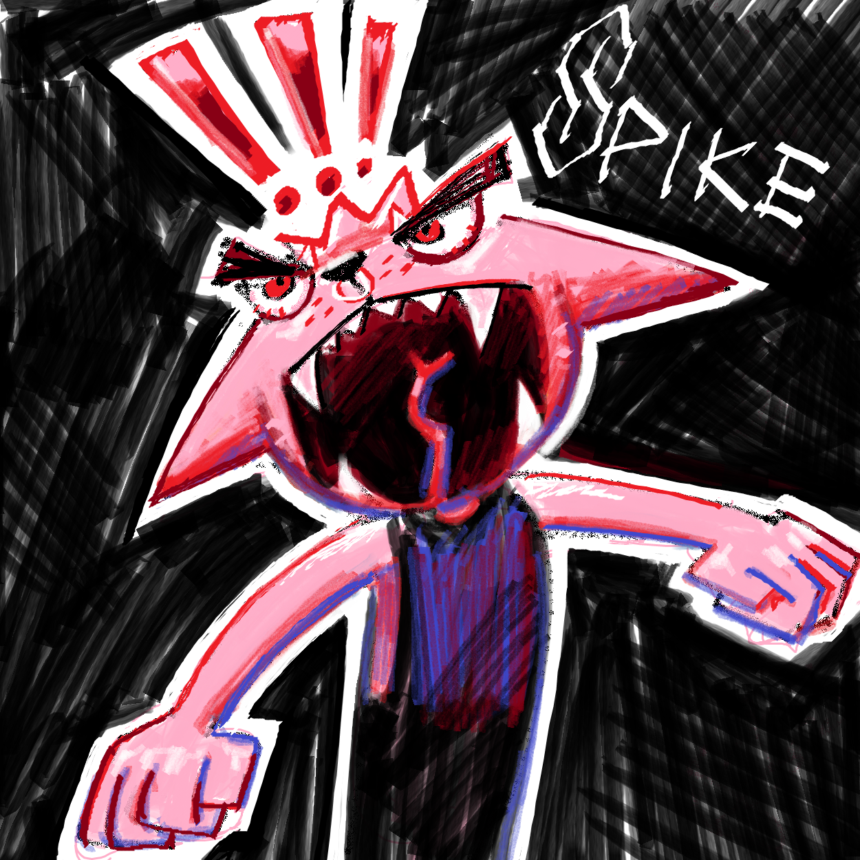 ms paint drawing of my oc spike